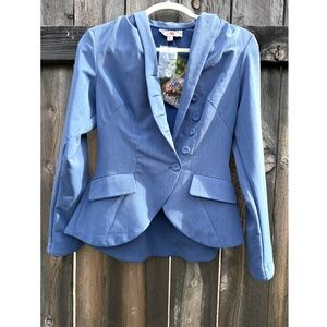 Miss Candyfloss Clemence-Blue 1940s Blazer